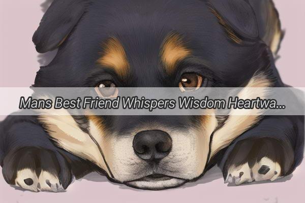 Mans Best Friend Whispers Wisdom Heartwarming Insights from a Loyal Canine Companion